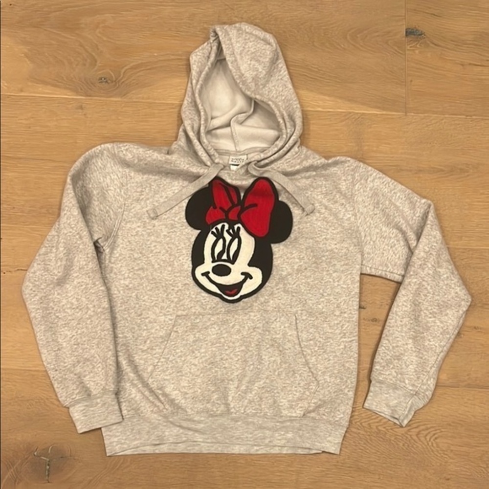 Disney Gray Minnie Mouse Hooded Sweatshirt